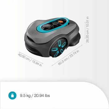 Gardena smart SILENO sense 400 Mähroboter, ohne Begrenzungskabel, AI-Vision, LONA™ AI, Trim-to-Edge