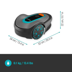 Gardena SILENO minimo 250 Mähroboter, bis 250 m², Bluetooth App, Frostsensor, leise 57dB, IPX5