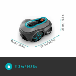 Gardena smart SILENO free 600 Mähroboter Set, kabellos ohne Begrenzungskabel, LONA™ AI, Doppel-Mähwerk, inkl. Gateway