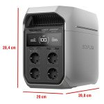 EcoFlow DELTA 3 Plus Tragbare Powerstation, 1024 Wh LiFePO4 Akku, 1800W AC-Ausgang, 1000W Solar-Eingang, IP65