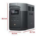 EcoFlow DELTA 2 Max Tragbare Powerstation, 2048 Wh LiFePO4 Akku, 2400W AC-Ausgang (X-Boost 3100W), 80 Min Schnellladung