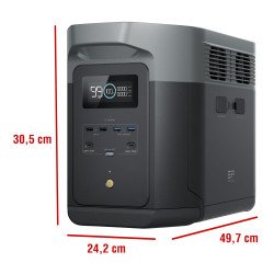EcoFlow DELTA 2 Max Tragbare Powerstation, 2048 Wh LiFePO4 Akku, 2400W AC-Ausgang (X-Boost 3100W), 80 Min Schnellladung