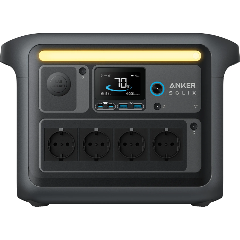 Anker SOLIX C1000X Tragbare Powerstation, 1056 Wh LiFePO4 Akku, 1800W AC-Ausgang, 58 Min Schnellladung