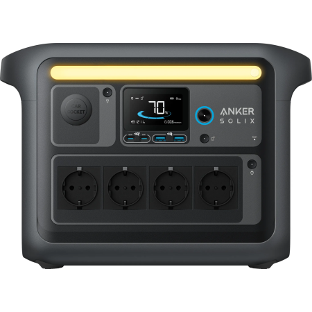 Anker SOLIX C1000X Tragbare Powerstation, 1056 Wh LiFePO4 Akku, 1800W AC-Ausgang, 58 Min Schnellladung