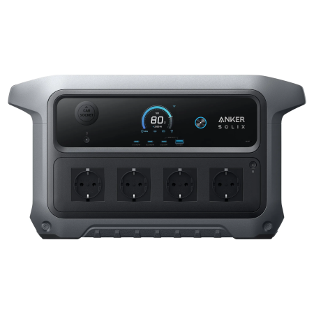 Anker SOLIX C2000 Gen 2 Tragbare Powerstation, 2048 Wh LiFePO4 Akku, 2400W AC-Ausgang, 58 Min Schnellladung