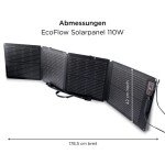 EcoFlow 110W Tragbares Solarpanel, faltbares Solarmodul, IP67 wasserdicht, monokristallin