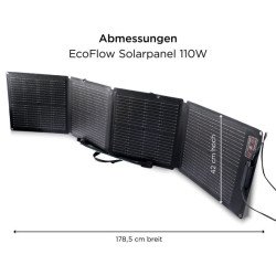 EcoFlow 110W Tragbares Solarpanel, faltbares Solarmodul, IP67 wasserdicht, monokristallin