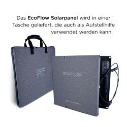 EcoFlow 110W Tragbares Solarpanel, faltbares Solarmodul, IP67 wasserdicht, monokristallin