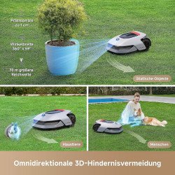 Dreame Roboticmower A1 Pro Mähroboter, für bis zu 2000 m², kabellos, OmniSense™ 3D LiDAR, IPX6