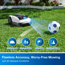ECOVACS GOAT O500 Panorama Mähroboter, kabellos ohne Begrenzungskabel & Baken, LELS™ LiDAR, IPX6