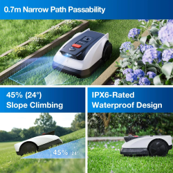 ECOVACS GOAT O500 Panorama Mähroboter, kabellos ohne Begrenzungskabel & Baken, LELS™ LiDAR, IPX6